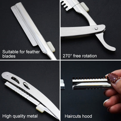 Vintage Manual Razor Blade Holder Shaving Eyebrow Chimer Haircut Blade Holder(Silver) - Manual Razor by buy2fix | Online Shopping UK | buy2fix