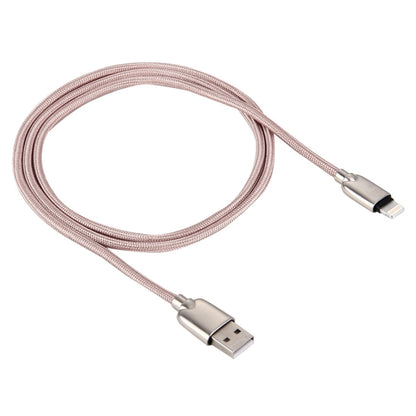 1m Woven 108 Copper Cores 8 Pin to USB Data Sync Charging Cable for iPhone, iPad(Pink) - Normal Style Cable by buy2fix | Online Shopping UK | buy2fix