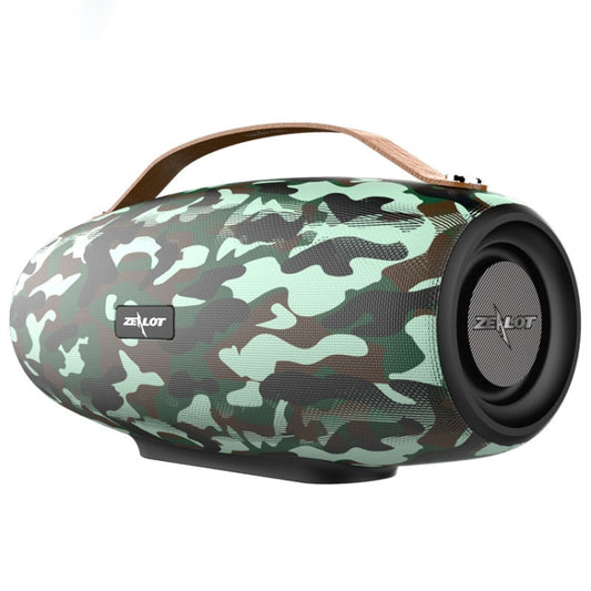 ZEALOT S27 Multifunctional Bass Wireless Bluetooth Speaker, Built-in Microphone, Support Bluetooth Call & AUX & TF Card & 1x93mm + 2x66mm Speakers(Camouflage Green) - Desktop Speaker by ZEALOT | Online Shopping UK | buy2fix