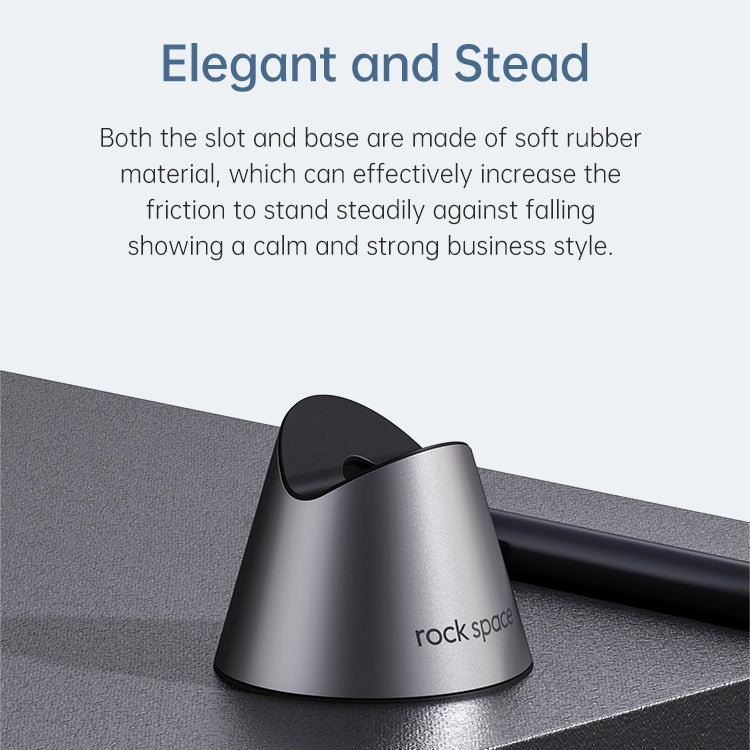 ROCK SPACE RPC1617 For Huawei M-Pen 2 Silicone + Aluminum Alloy Business Style Base Multifunctional Storage Bracket with Spare Nib Storage Slot - Pencil Accessories by ROCK | Online Shopping UK | buy2fix