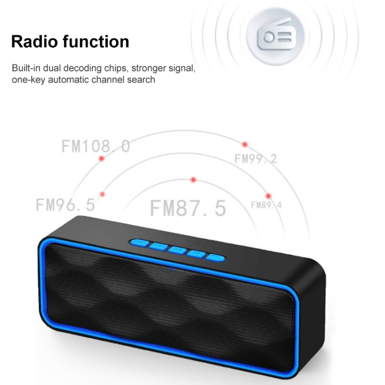 SC211 Pro Outdoor Multi-function Card Wireless Bluetooth Speaker Standard Edition (Red) - Desktop Speaker by buy2fix | Online Shopping UK | buy2fix