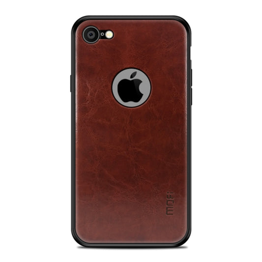 MOFI Shockproof PC+TPU+PU Leather Protective Back Case for iPhone 8(Dark Brown) - More iPhone Cases by MOFI | Online Shopping UK | buy2fix