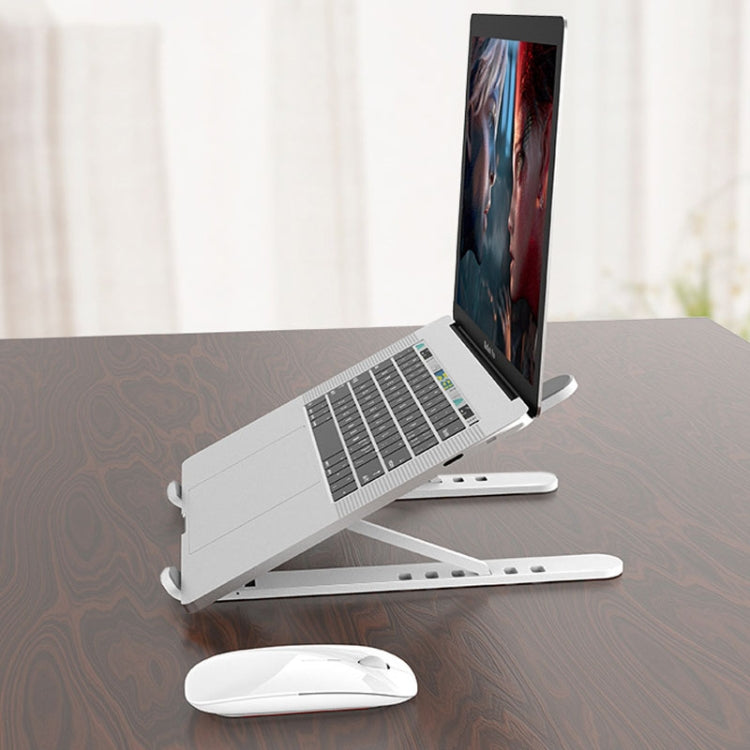 YMB1028 Portable Folding Desktop Holder Bracket for Laptop / Tablet(Silver) - MacBook Holder by buy2fix | Online Shopping UK | buy2fix