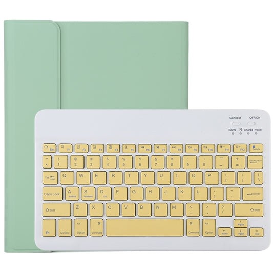 TG11B Detachable Bluetooth Yellow Keyboard + Microfiber Leather Tablet Case for iPad Pro 11 inch (2020), with Pen Slot & Holder (Green) - For iPad Pro by buy2fix | Online Shopping UK | buy2fix