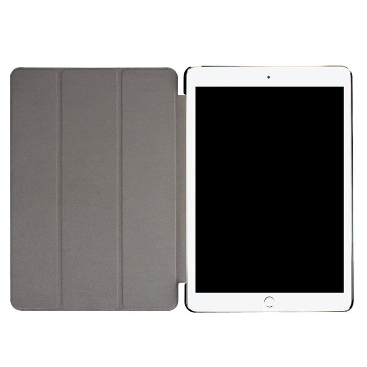 For iPad Pro 10.5 inch PU Litchi Texture 3-folding Smart Case Clear Back Cover with Holder(navy) - iPad Pro 10.5 inch Cases by buy2fix | Online Shopping UK | buy2fix