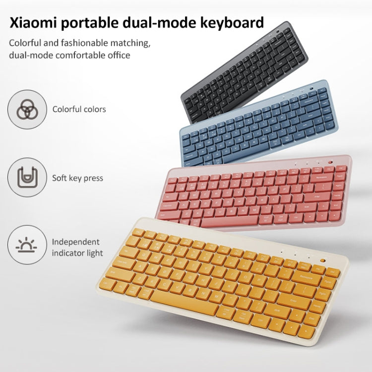 Original Xiaomi XMBXJP01YM 85 Keys Portable Dual-mode Keyboard (Beige White) - Wireless Keyboard by Xiaomi | Online Shopping UK | buy2fix