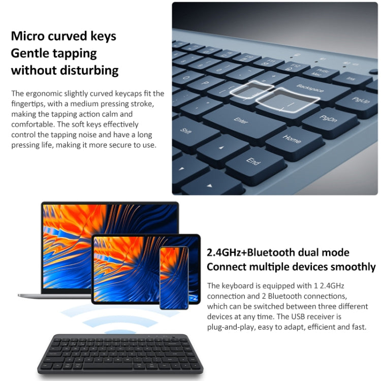 Original Xiaomi XMBXJP01YM 85 Keys Portable Dual-mode Keyboard (Pink) - Wireless Keyboard by Xiaomi | Online Shopping UK | buy2fix