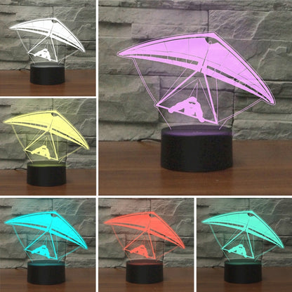 Hang Glider Shape 3D Colorful LED Vision Light Table Lamp, USB Touch Version - Novelty Lighting by buy2fix | Online Shopping UK | buy2fix