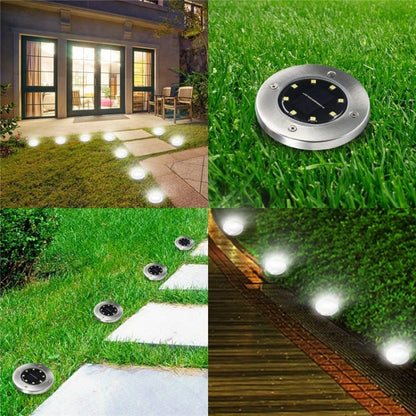 2 PCS 16 LEDs Solar Powered Buried Light Under Ground Lamp IP65 Waterproof Outdoor Garden Street Light (White Light) - Buried Lights by buy2fix | Online Shopping UK | buy2fix