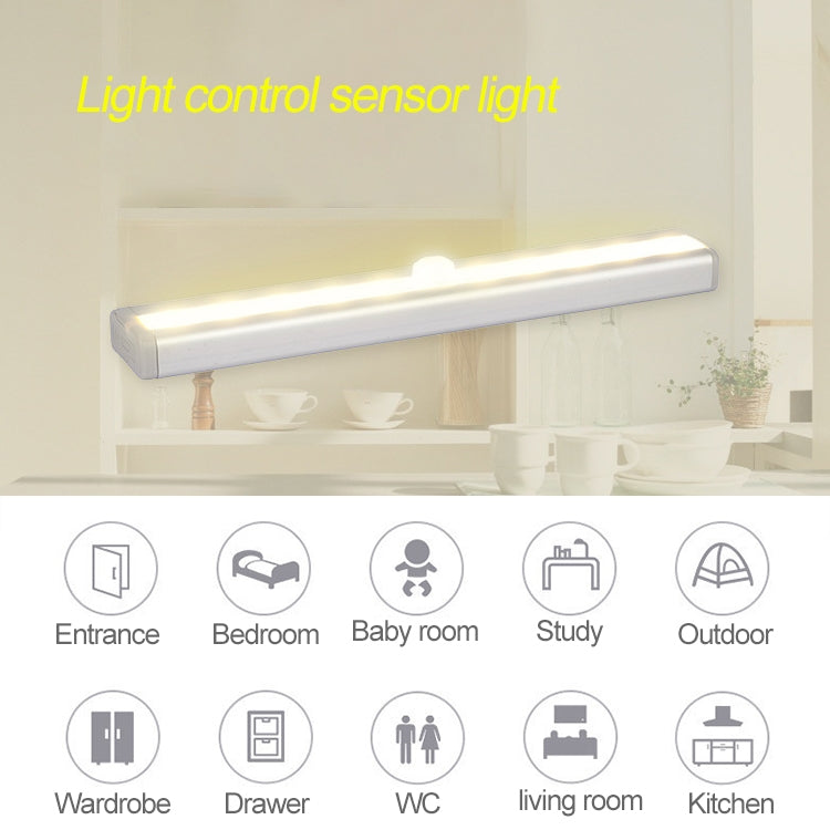 2.8W 60 LEDs Warm White Wide Screen Intelligent Human Body Sensor Light LED Corridor Cabinet Light, USB Charging Version - Sensor LED Lights by buy2fix | Online Shopping UK | buy2fix