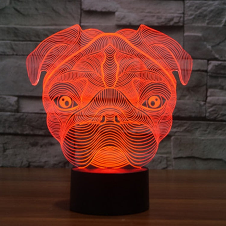 Dog Shape 3D Touch Switch Control LED Light , 7 Color Discoloration Creative Visual Stereo Lamp Desk Lamp Night Light - Novelty Lighting by buy2fix | Online Shopping UK | buy2fix