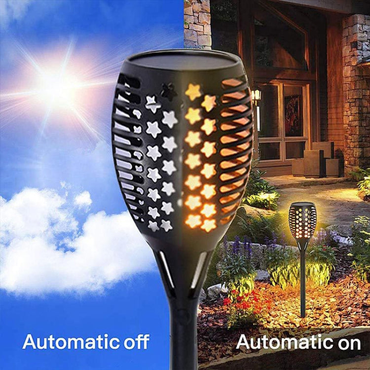 51 LEDs Solar Powered Star Flame Light IP65 Waterproof Outdoor Garden Landscape Lamp - Solar Lights by buy2fix | Online Shopping UK | buy2fix