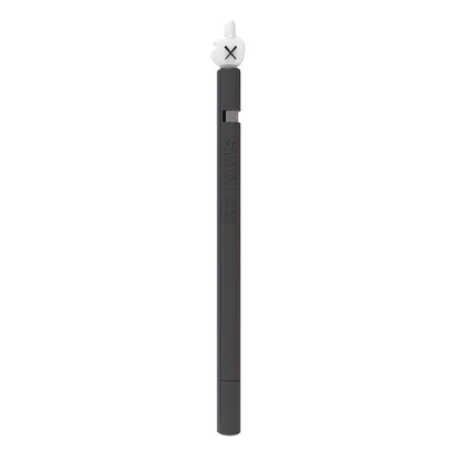 LOVE MEI For Apple Pencil 1 Middle Finger Shape Stylus Pen Silicone Protective Case Cover (Black) - Pencil Accessories by LOVE MEI | Online Shopping UK | buy2fix