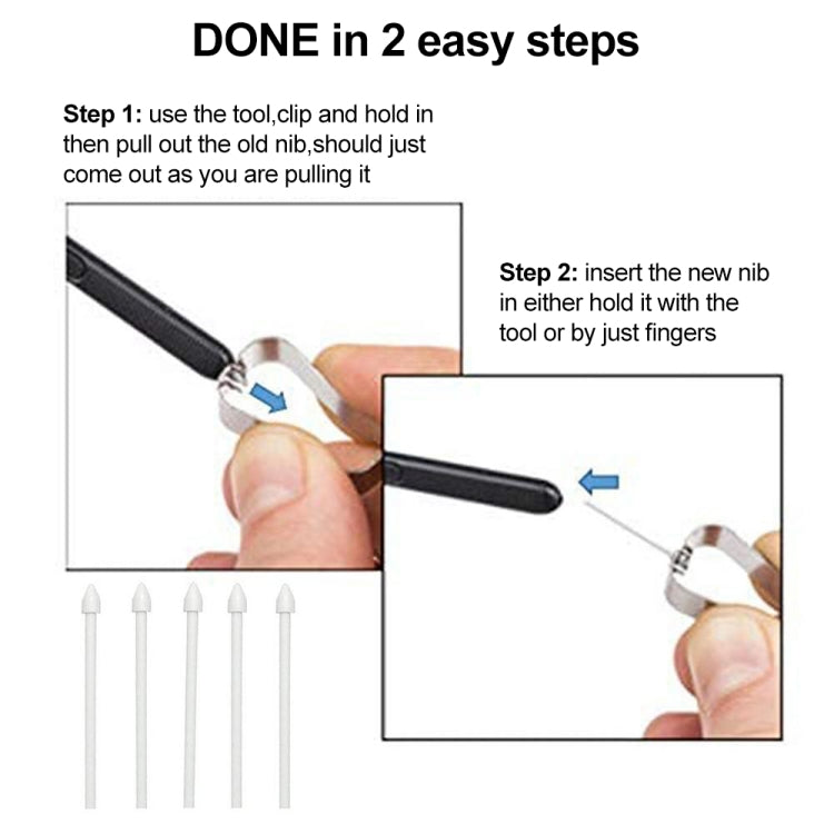 6 in 1 Universal Stylus Pen Replacement Pencil Tips For Samsung Galaxy Tab S8 / S7 / S6 / Galaxy Note20 / Note10 / S23 Ultra / S22 Ultra(White) - Pencil Accessories by buy2fix | Online Shopping UK | buy2fix