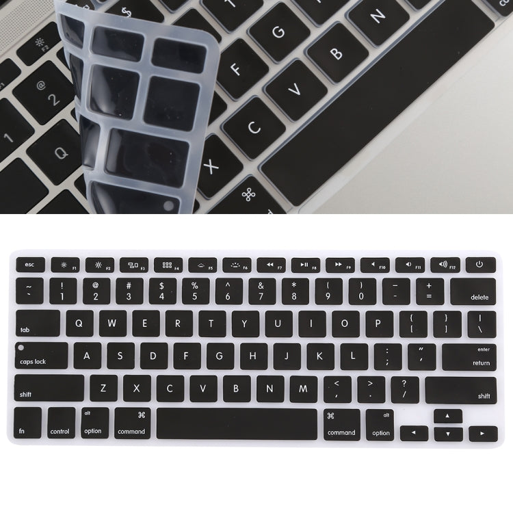 Keyboard Protector Silica Gel Film for MacBook Pro 13 / 15 & Air 13 (A1466 / A1502 / A1278 / A1286)(Black) - Keyboard Protector by buy2fix | Online Shopping UK | buy2fix