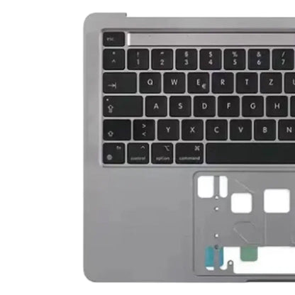 For Macbook Pro 13 inch 2021 A2338 C-side Cover + UK Edition Key Board (Grey) - Bottom Cover by buy2fix | Online Shopping UK | buy2fix