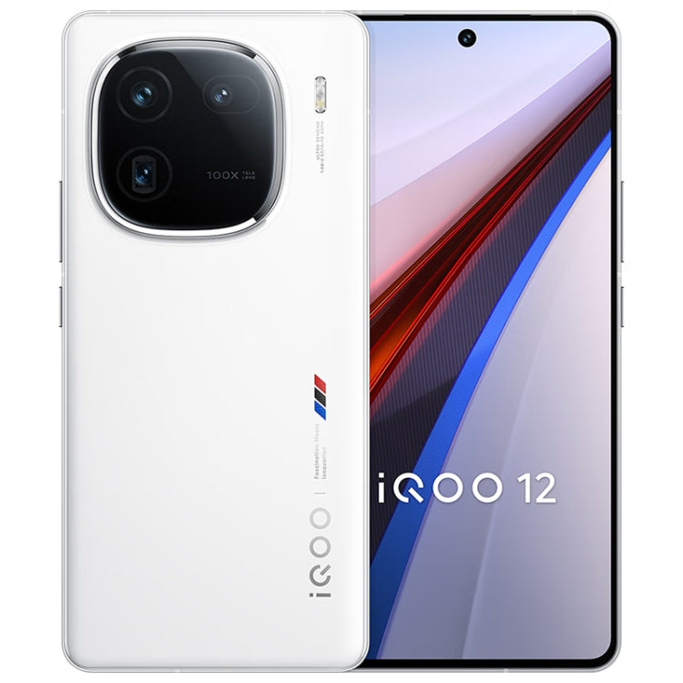 vivo iQOO 12, Triple Back Cameras, 16GB+512GB, Face ID / Fingerprint Identification, 6.78 inch Android 14 OriginOS 4 Snapdragon 8 Gen 3 Octa Core, OTG, NFC, Network: 5G, Support Google Play (White) - vivo by vivo | Online Shopping UK | buy2fix