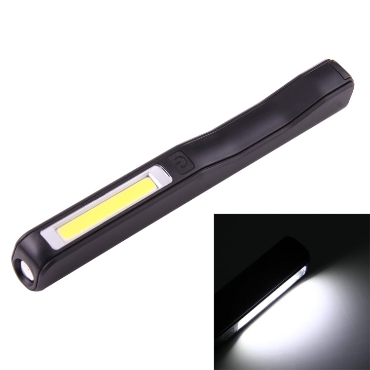 100LM High Brightness Pen Shape Work Light / Flashlight, White Light , COB LED 2-Modes with 90 Degree Rotatable Magnetic Pen Clip(Black) - LED Flashlight by buy2fix | Online Shopping UK | buy2fix