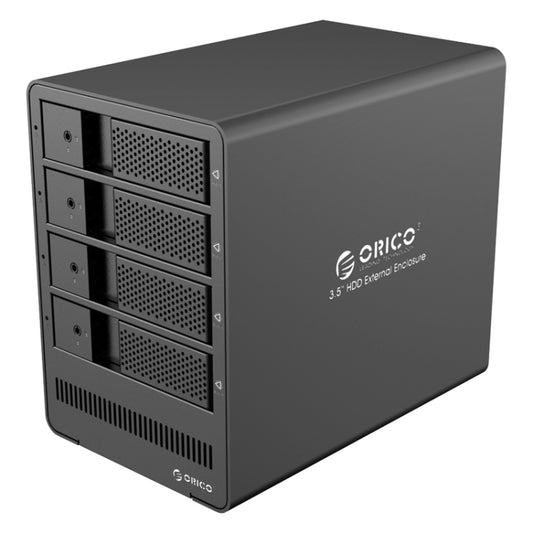 ORICO 9558RU3 5-bay USB 3.0 Type-B Aluminum 3.5 inch SATA HDD Enclosure Storage Hard Disk Box, Support RAID 0 / 5 Mode(Black) - HDD Enclosure by ORICO | Online Shopping UK | buy2fix