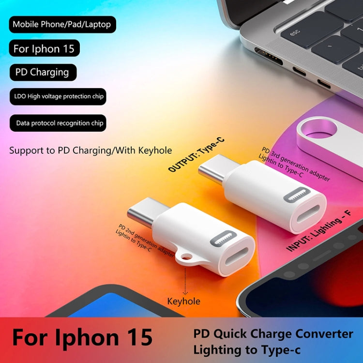 8 Pin Female to USB-C / Type-C Male Adapter Gen2, Supports PD Fast Charging for iPhone 15 Series - Converter & Adapter by buy2fix | Online Shopping UK | buy2fix