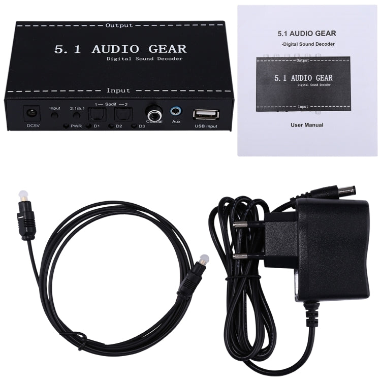 NK-A6L 5.1 Audio Gear Digital Sound Decoder, UK Plug - Audio Signal Switcher by buy2fix | Online Shopping UK | buy2fix