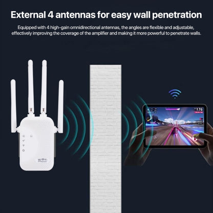 SM-010 Four-antenna 300M Repeater WiFi Wireless Router (EU Plug) - Wireless Routers by buy2fix | Online Shopping UK | buy2fix