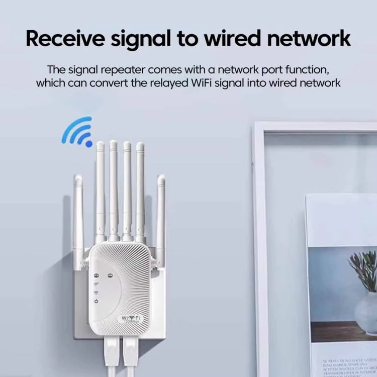 SM-011 Six-antenna 1200M Repeater WiFi Wireless Router (US Plug) - Wireless Routers by buy2fix | Online Shopping UK | buy2fix