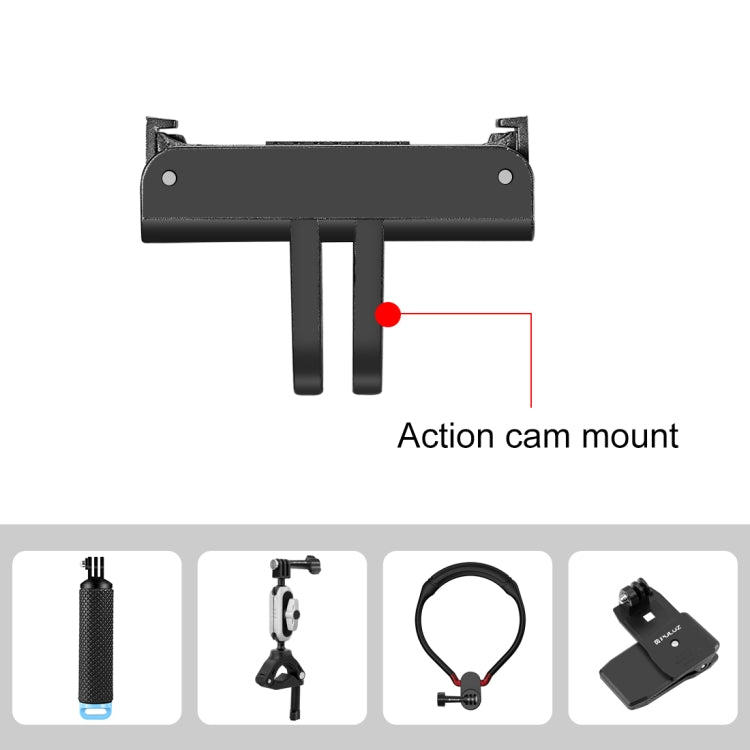 For DJI Osmo Action 5 Pro / 4 / 3 PULUZ Magnetic Quick Release Base Expansion Mount (Black) - Mount & Holder by PULUZ | Online Shopping UK | buy2fix