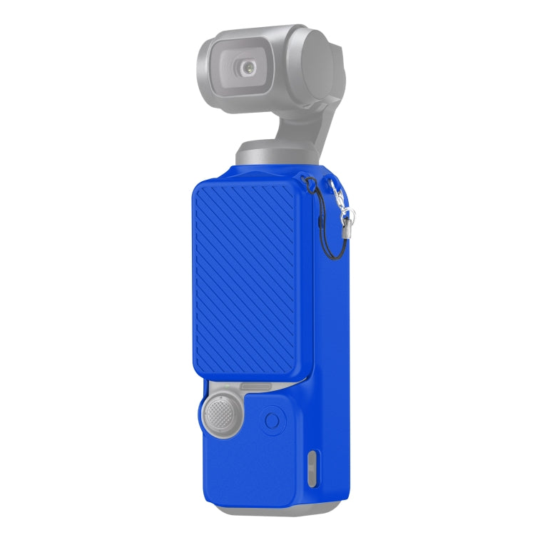 For DJI OSMO Pocket 3 PULUZ  2 in 1 Silicone Cover Case Set with Strap (Blue) - Case & Bags by PULUZ | Online Shopping UK | buy2fix