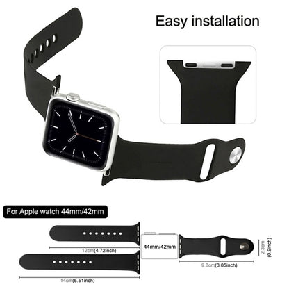 For Apple Watch Series 9&8&7 41mm / SE 3&SE 2&6&SE&5&4 40mm / 3&2&1 38mm 3 in 1 Rubber Watch Band with Pin Buckle(Lavender Grey) - Watch Bands by buy2fix | Online Shopping UK | buy2fix