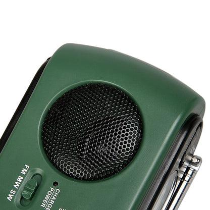 Dynamo / Solar Powered AM / FM Radio with Flashlight (RD332)(Green) - LED Flashlight by buy2fix | Online Shopping UK | buy2fix