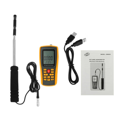 BENETECH GM8903 2.6 inch LCD Screen Digital Hot Wire Wind Speed Wind Temperature Anemometer - Tachometers & Anemometer by BENETECH | Online Shopping UK | buy2fix