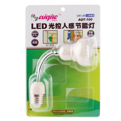 1.8W E27 Spiral Human Sensor Light Control Energy-saving Night Light, Sensitive Distance: 5 - 7m(White) - Sensor LED Lights by buy2fix | Online Shopping UK | buy2fix
