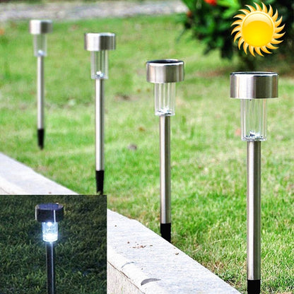 Solar Energy Outdoor Lawn Lamp, Stainless Steel White Light - Solar Lights by buy2fix | Online Shopping UK | buy2fix