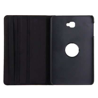 For Galaxy Tab A 10.1 / T580 Litchi Texture Horizontal Flip 360 Degrees Rotation Leather Case with Holder(Black) - Tab A 10.1 by buy2fix | Online Shopping UK | buy2fix