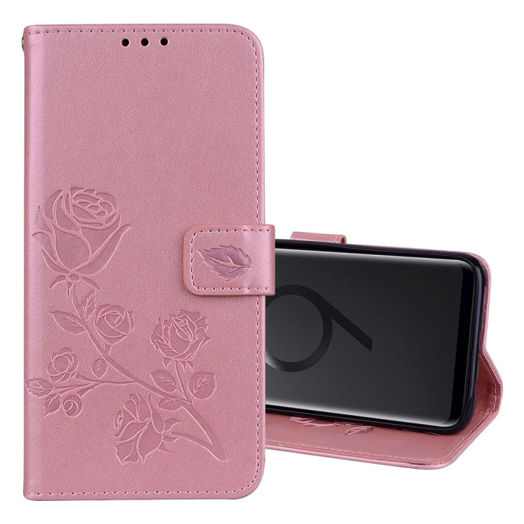 Rose Embossed Horizontal Flip Environmental PU Leather Case with Holder & Card Slots & Wallet for Galaxy S9+(Rose Gold) - Galaxy Phone Cases by buy2fix | Online Shopping UK | buy2fix