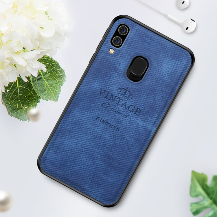 PINWUYO Shockproof Waterproof Full Coverage PC + TPU + Skin Protective Case for Galaxy A40 (Blue) - Galaxy Phone Cases by PINWUYO | Online Shopping UK | buy2fix