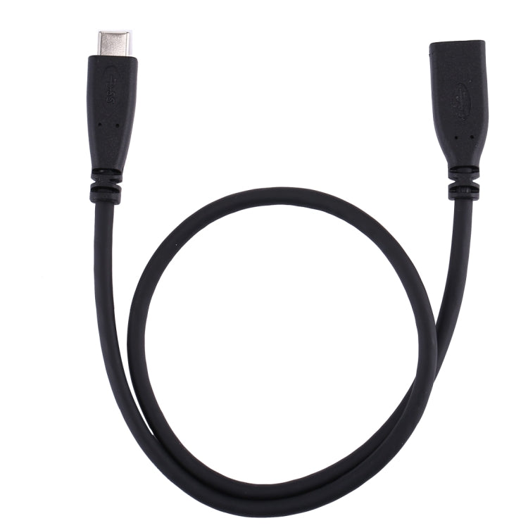 50cm USB-C / Type-C 3.1 Male to USB-C / Type-C Female Connector Adapter Cable(Black) - USB-C & Type-C Cable by buy2fix | Online Shopping UK | buy2fix