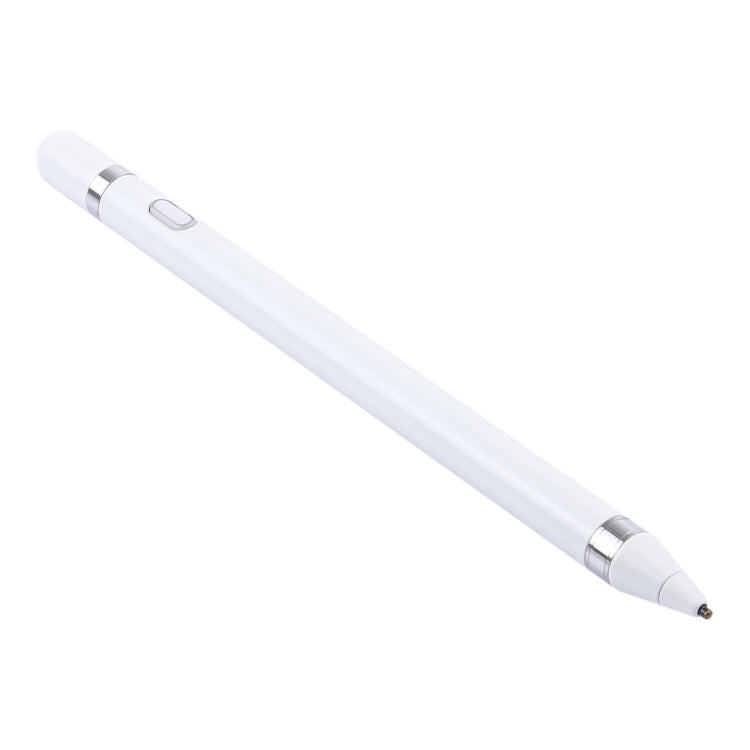 Short Universal Rechargeable Capacitive Touch Screen Stylus Pen with 2.3mm Superfine Metal Nib, For iPhone, iPad, Samsung, and Other Capacitive Touch Screen Smartphones or Tablet PC(White) - Stylus Pen by buy2fix | Online Shopping UK | buy2fix