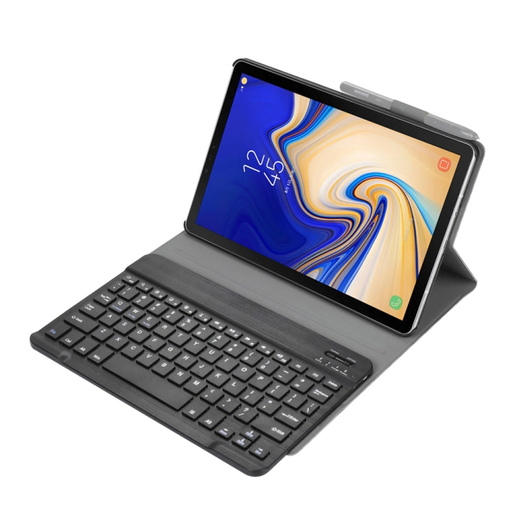 A590 Ultra-thin Detachable Magnetic Bluetooth Keyboard Leather Tablet Case for Galaxy Tab A 10.5 T590 / T595, with Holder(Black) - Samsung Keyboard by buy2fix | Online Shopping UK | buy2fix