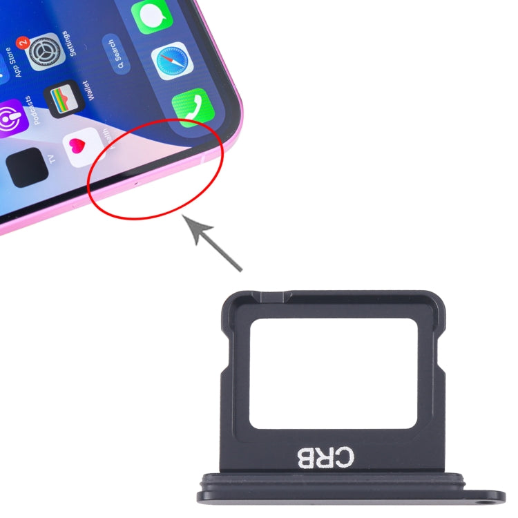 For iPhone 16 Plus SIM Card Tray (Black) -  by buy2fix | Online Shopping UK | buy2fix