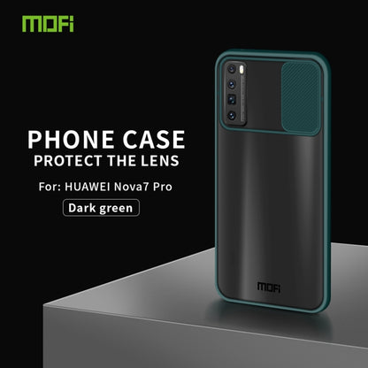 For Huawei nova 7 Pro MOFI Xing Dun Series PC + TPU Anti-peep Waterproof And Anti-drop All-inclusive Protective Shell, Translucent Frosted(Green) - Huawei Cases by MOFI | Online Shopping UK | buy2fix