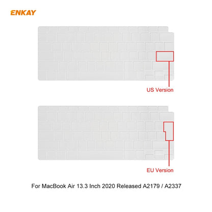 ENKAY 3 in 1 Matte Laptop Protective Case + EU Version TPU Keyboard Film + Anti-dust Plugs Set for MacBook Air 13.3 inch A2179 & A2337 (2020)(Orange) - MacBook Pro Cases by ENKAY | Online Shopping UK | buy2fix