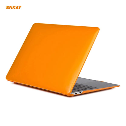 For MacBook Air 13.3 inch A2179 & A2337 2020 ENKAY 3 in 1 Crystal Laptop Protective Case + US Version TPU Keyboard Film + Anti-dust Plugs Set(Orange) - MacBook Air Cases by WIWU | Online Shopping UK | buy2fix