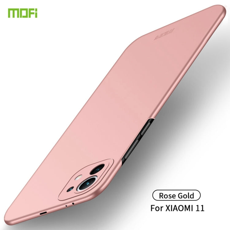 For Xiaomi Mi 11 MOFI Frosted PC Ultra-thin Hard Case(Rose Gold) - Xiaomi Cases by MOFI | Online Shopping UK | buy2fix