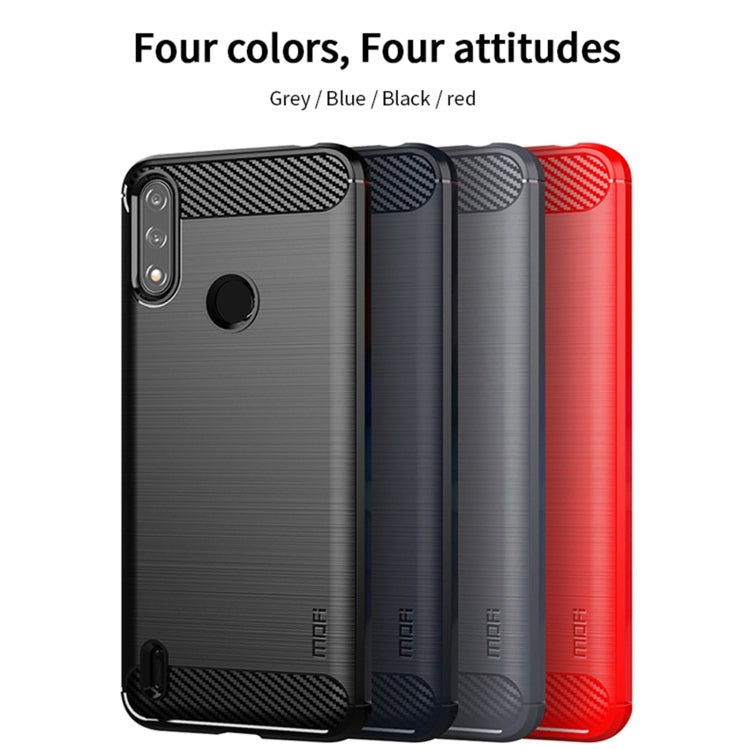 For Motorola Moto E7 Power MOFI Gentleness Series Brushed Texture Carbon Fiber Soft TPU Case(Black) - Motorola Cases by MOFI | Online Shopping UK | buy2fix