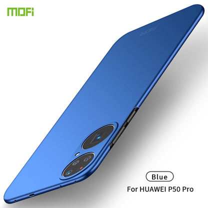 For Huawei P50 Pro MOFI Frosted PC Ultra-thin Hard Case(Blue) - Huawei Cases by MOFI | Online Shopping UK | buy2fix