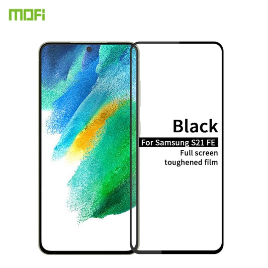 For Samsung Galaxy S21 FE MOFI 9H 2.5D Full Screen Tempered Glass Film(Black) - Galaxy Tempered Glass by MOFI | Online Shopping UK | buy2fix