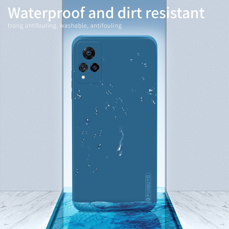 For vivo S9 PINWUYO Touching Series Liquid Silicone TPU Shockproof Case(Blue) - OPPO Cases by PINWUYO | Online Shopping UK | buy2fix