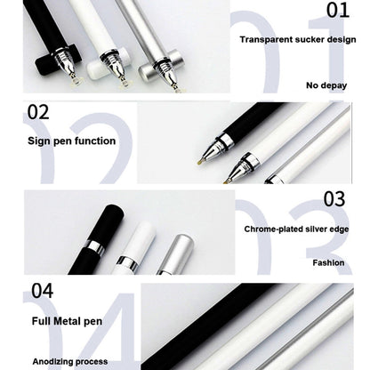 AT-25 2 in High-precision Mobile Phone Touch Capacitive Pen Writing Pen(Silver) - Stylus Pen by buy2fix | Online Shopping UK | buy2fix